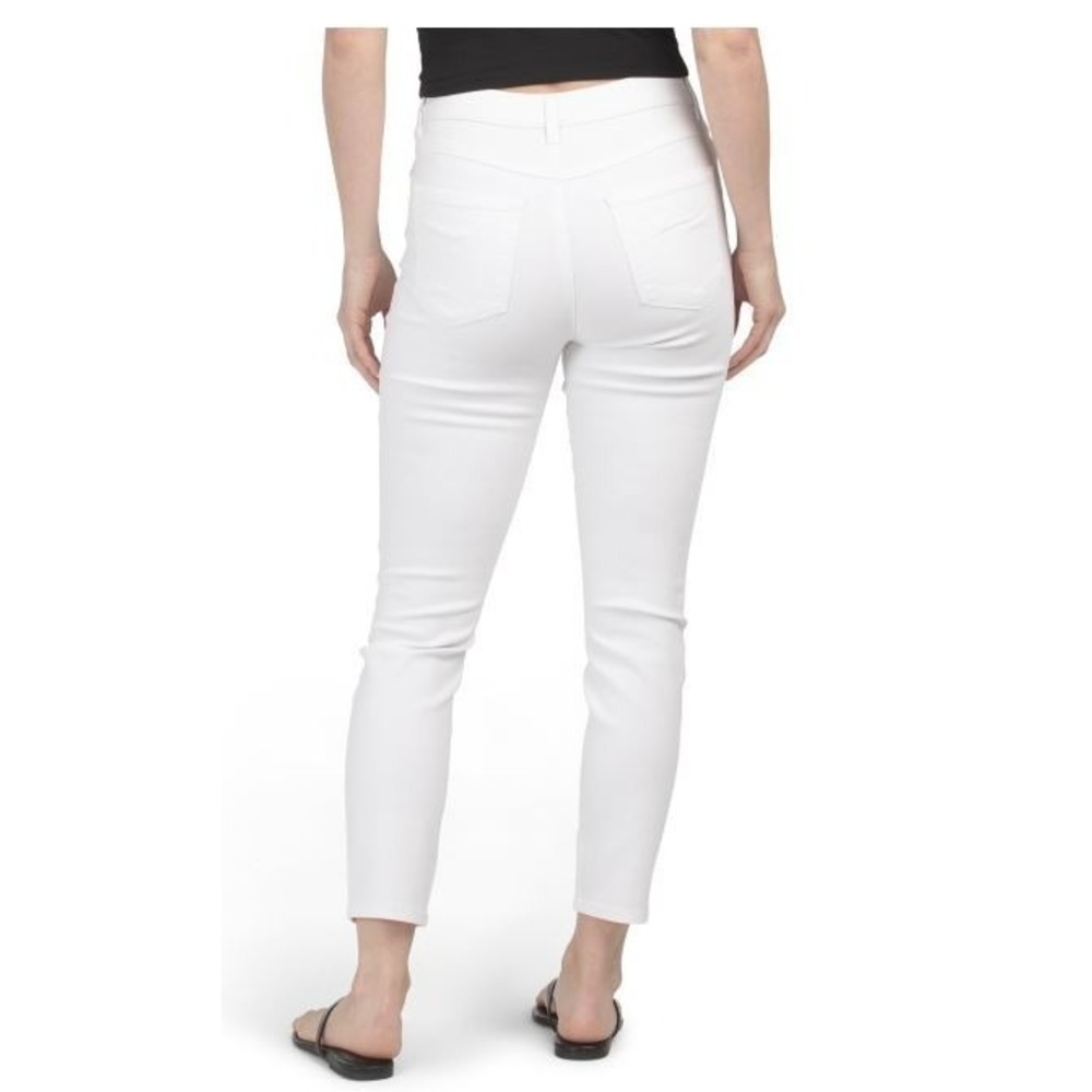 D.Jeans Women's High-Rise Waist 5-Pocket Crop Ankle Skinny Jeans White Size 16 - Picture 2 of 7